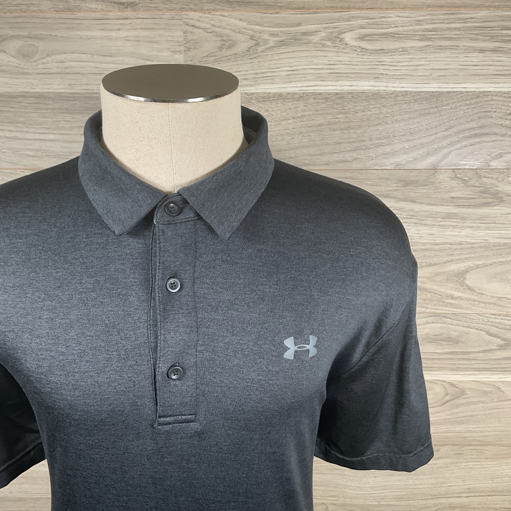 Under Armour The Playoff Polo – Black/Gray Heather – XL